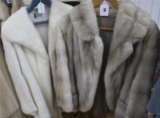 A grey mink jacket